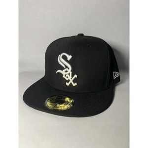 Chicago White Sox New Era On-Field 59FIFTY Fitted Hat - Black Size 7 3/8 Custom
